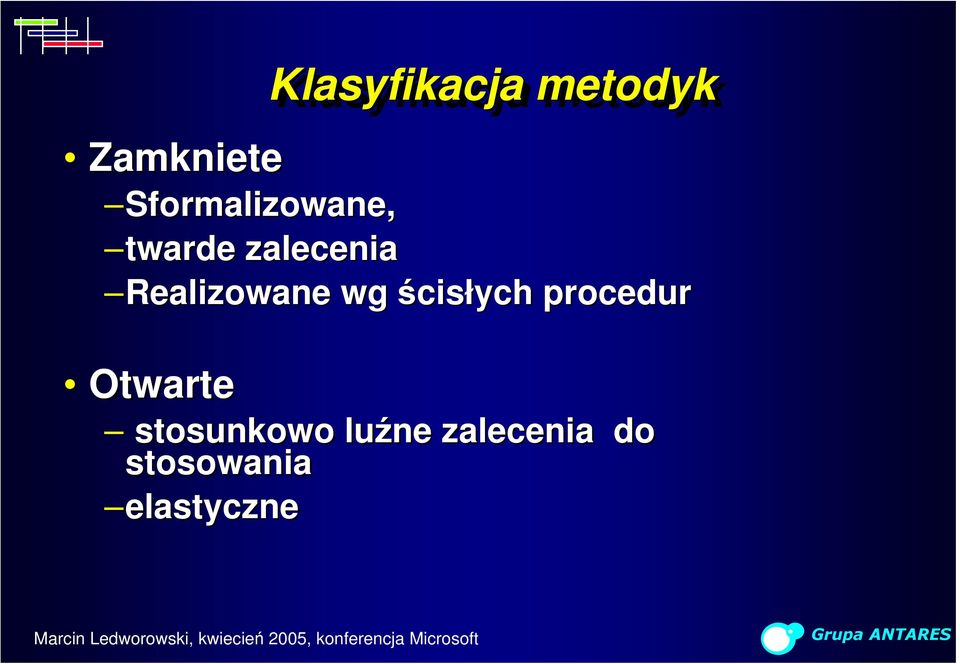 Realizowane wg ścisłych procedur