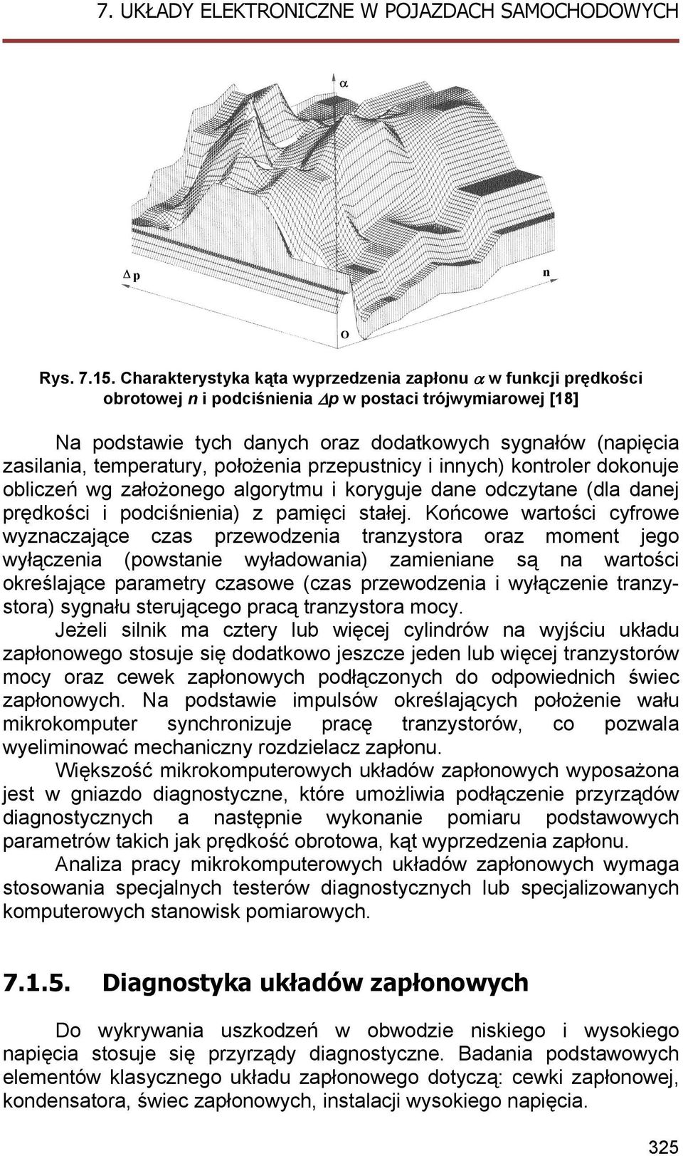 temperatury, położenia przepustnicy i innych) kontroler dokonuje obliczeń wg założonego algorytmu i koryguje dane odczytane (dla danej prędkości i podciśnienia) z pamięci stałej.