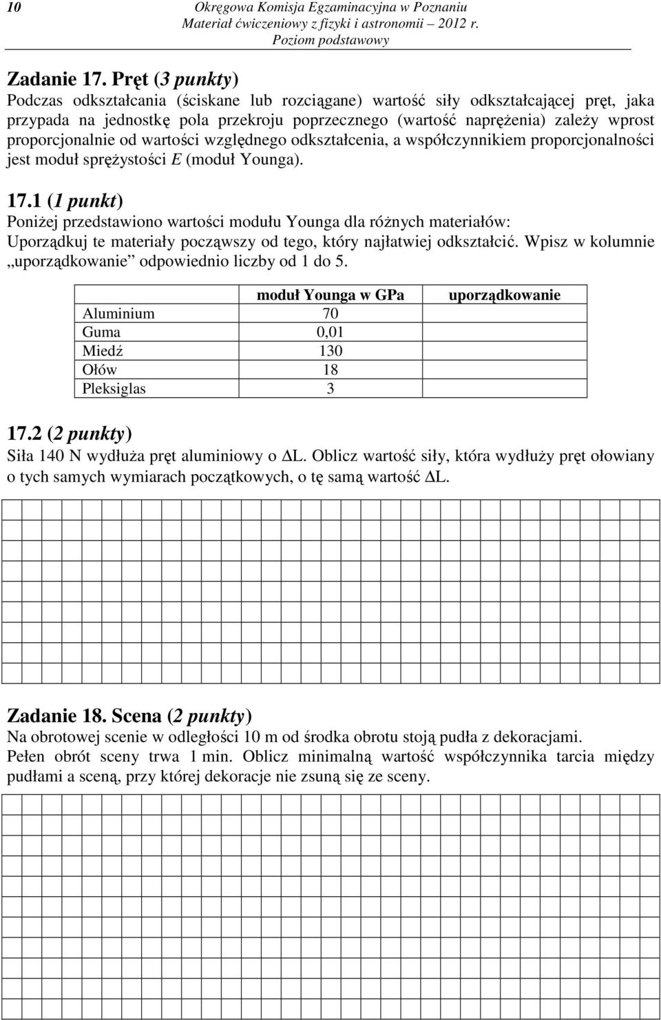 proporcjonalnie od wartości względnego odkształcenia, a współczynnikiem proporcjonalności jest moduł sprężystości E (moduł Younga). 17.