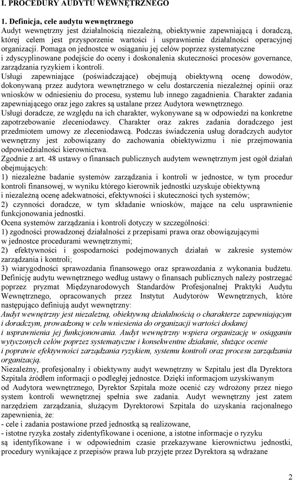 operacyjnej organizacji.