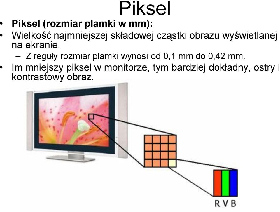 Z reguły rozmiar plamki wynosi od 0,1 mm do 0,42 mm.