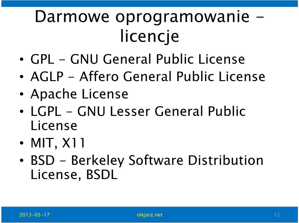 Apache License LGPL - GNU Lesser General Public License