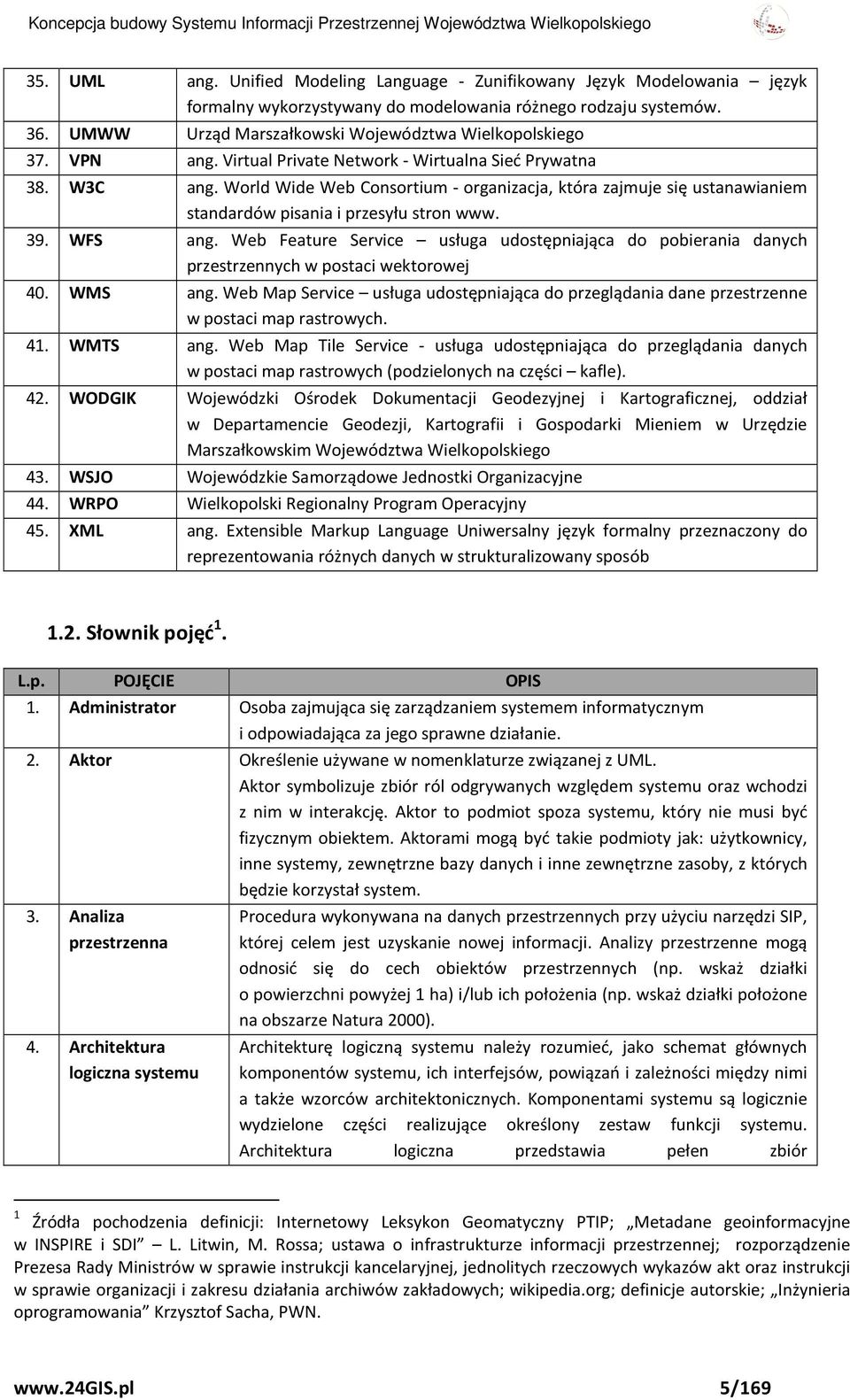 Virtual Private Network - Wirtualna Sieć Prywatna 38. W3C ang. World Wide Web Consortium - organizacja, która zajmuje się ustanawianiem standardów pisania i przesyłu stron www. 39. WFS ang.