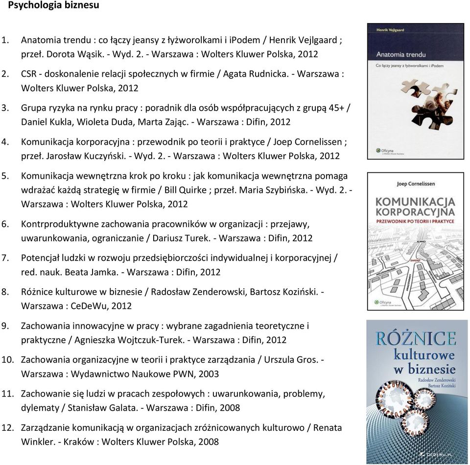 Grupa ryzyka na rynku pracy : poradnik dla osób współpracujących z grupą 45+ / Daniel Kukla, Wioleta Duda, Marta Zając. - Warszawa : Difin, 4.