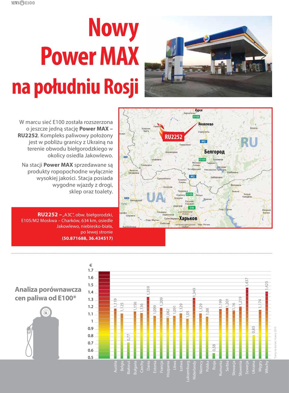 Na stacji Power MAX sprzedawane są produkty ropopochodne wyłącznie wysokiej jakości. Stacja posiada wygodne wjazdy z drogi, sklep oraz toalety.