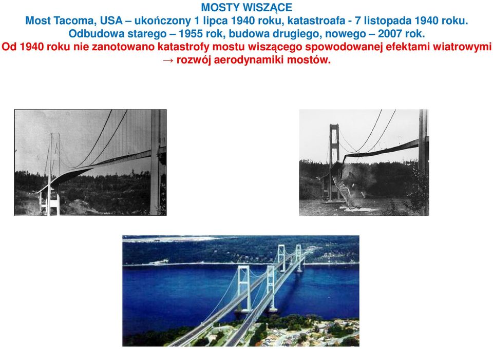 Odbudowa starego 1955 rok, budowa drugiego, nowego 2007 rok.