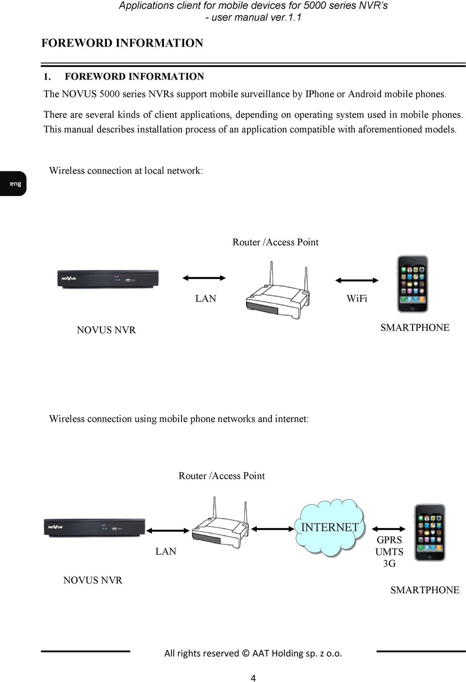 There are several kinds of client applications, depending on operating system used in mobile phones.