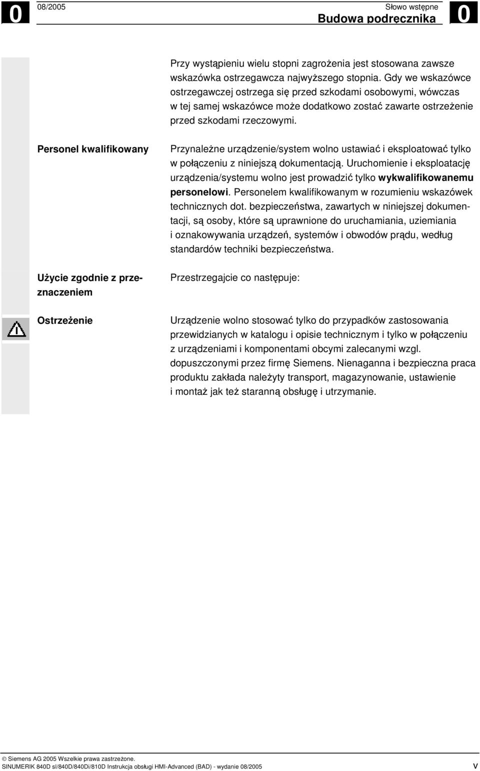 Personel kwalifikowany Przynależne urządzenie/system wolno ustawiać i eksploatować tylko w połączeniu z niniejszą dokumentacją.