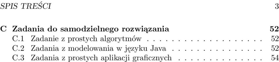 2 Zadania z modelowania w języku Java............... 52 C.