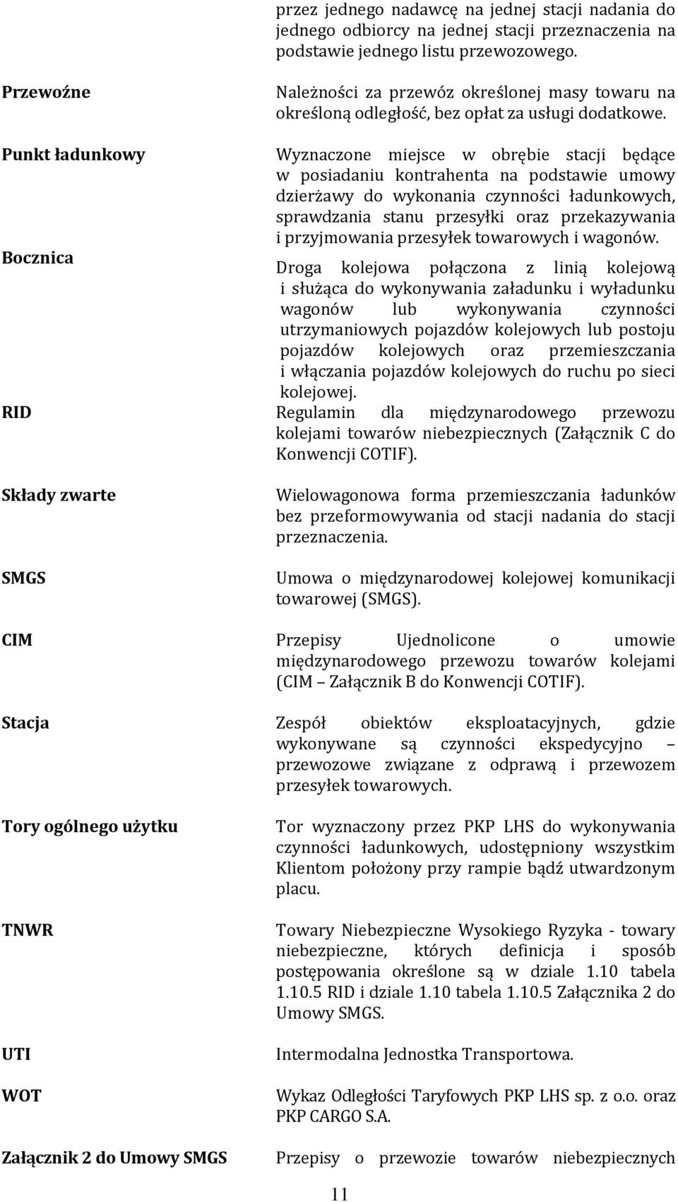 Wyznaczone miejsce w obrębie stacji będące w posiadaniu kontrahenta na podstawie umowy dzierżawy do wykonania czynności ładunkowych, sprawdzania stanu przesyłki oraz przekazywania i przyjmowania