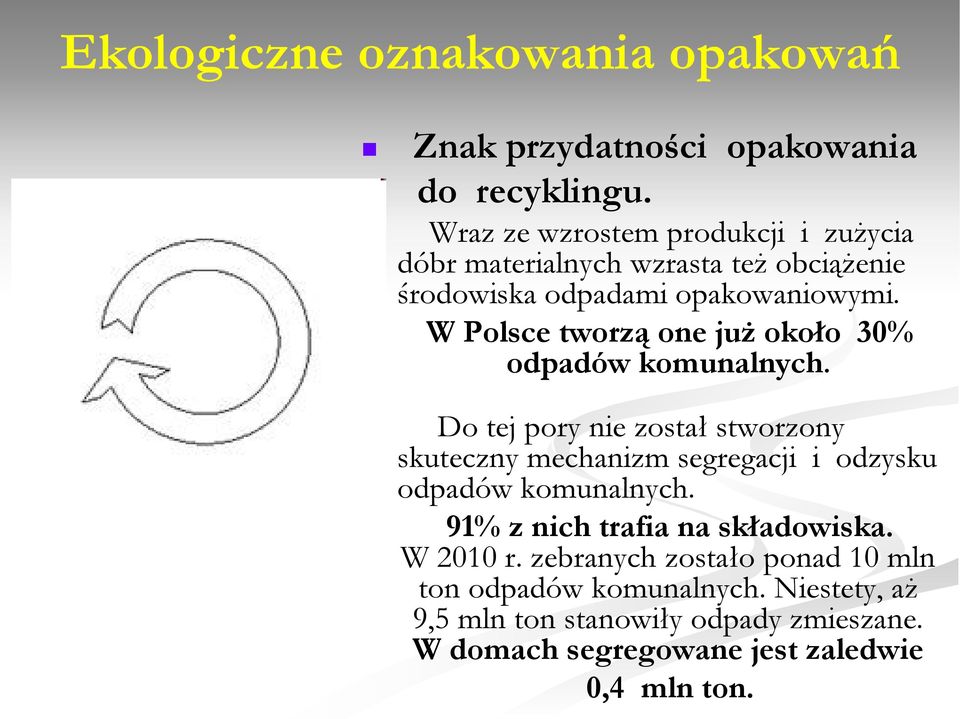 W Polsce tworzą one już około 30% odpadów komunalnych.