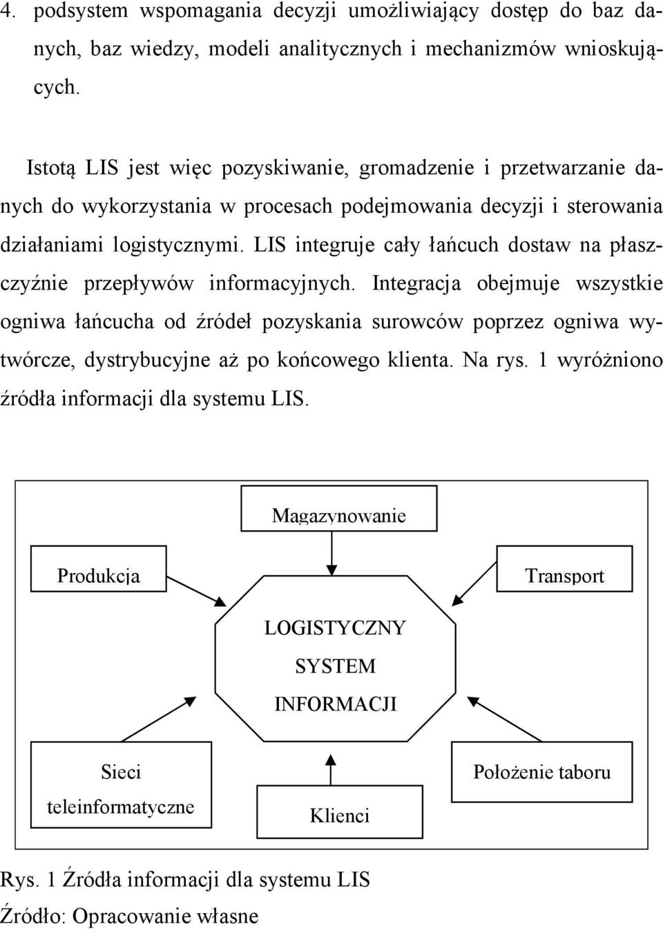 LIS integruje cały łańcuch dostaw na płaszczyźnie przepływów informacyjnych.