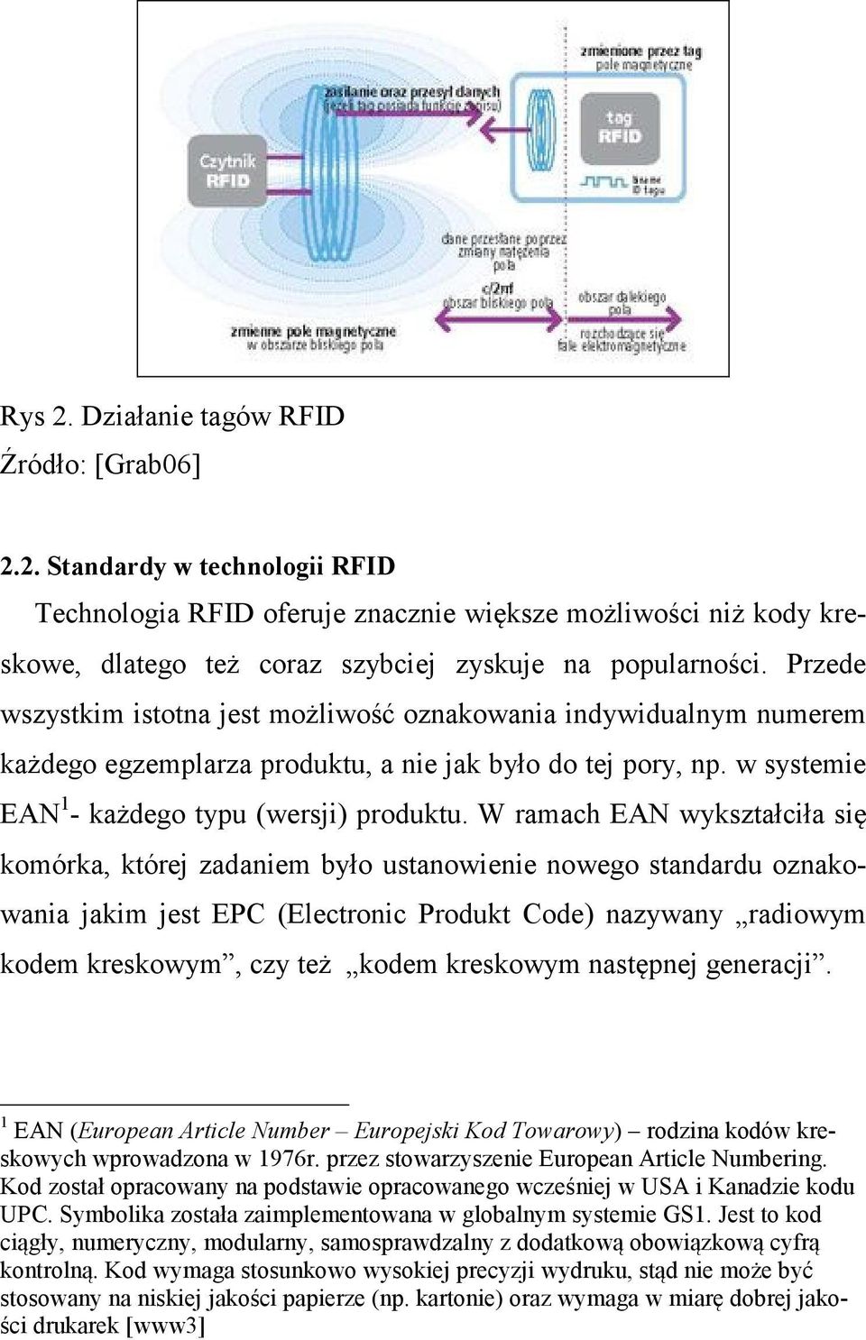 W ramach EAN wykształciła się komórka, której zadaniem było ustanowienie nowego standardu oznakowania jakim jest EPC (Electronic Produkt Code) nazywany radiowym kodem kreskowym, czy też kodem