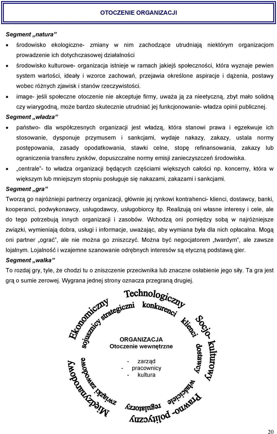 image- jeśli społeczne otoczenie nie akceptuje firmy, uważa ją za nieetyczną, zbyt mało solidną czy wiarygodną, może bardzo skutecznie utrudniać jej funkcjonowanie- władza opinii publicznej.