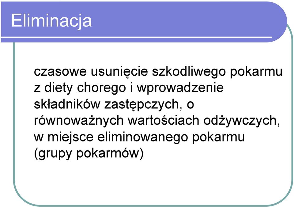 składników zastępczych, o równoważnych