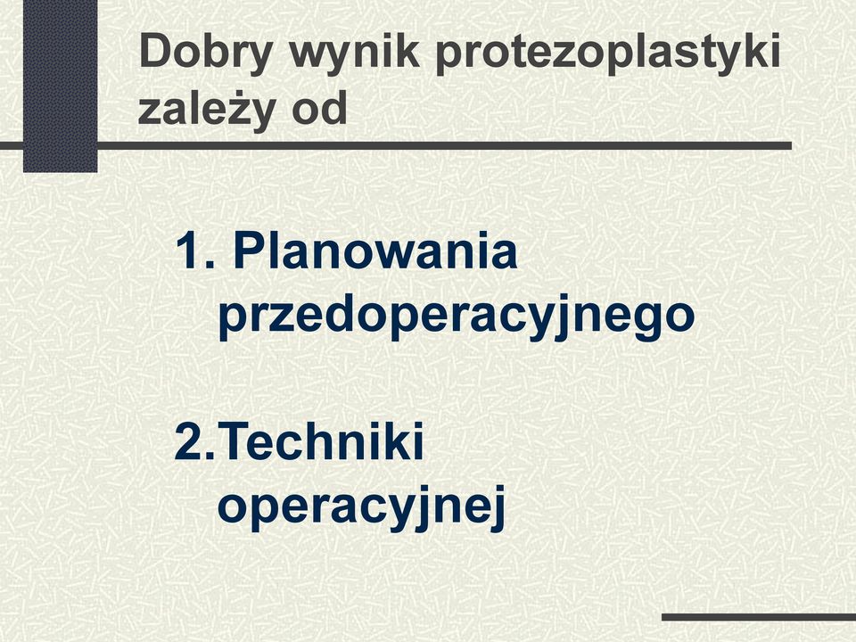 od 1. Planowania