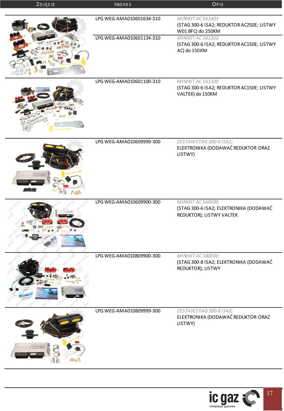 ISA2; ELEKTRONIKA (DODAWAĆ REDUKTOR ORAZ LISTWY) LPG WEG-AMA010609900-300 MINIKIT AC S60030 (STAG 300-6 ISA2; ELEKTRONIKA (DODAWAĆ REDUKTOR); LISTWY VALTEK LPG