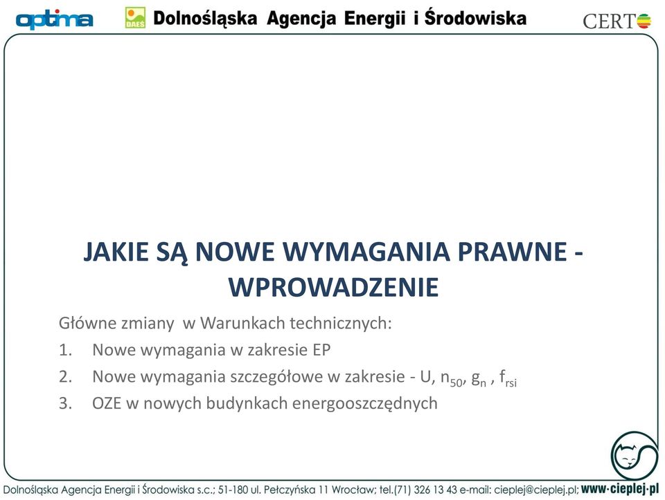 Nowe wymagania w zakresie EP 2.