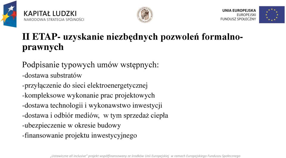 wykonanie prac projektowych -dostawa technologii i wykonawstwo inwestycji -dostawa i