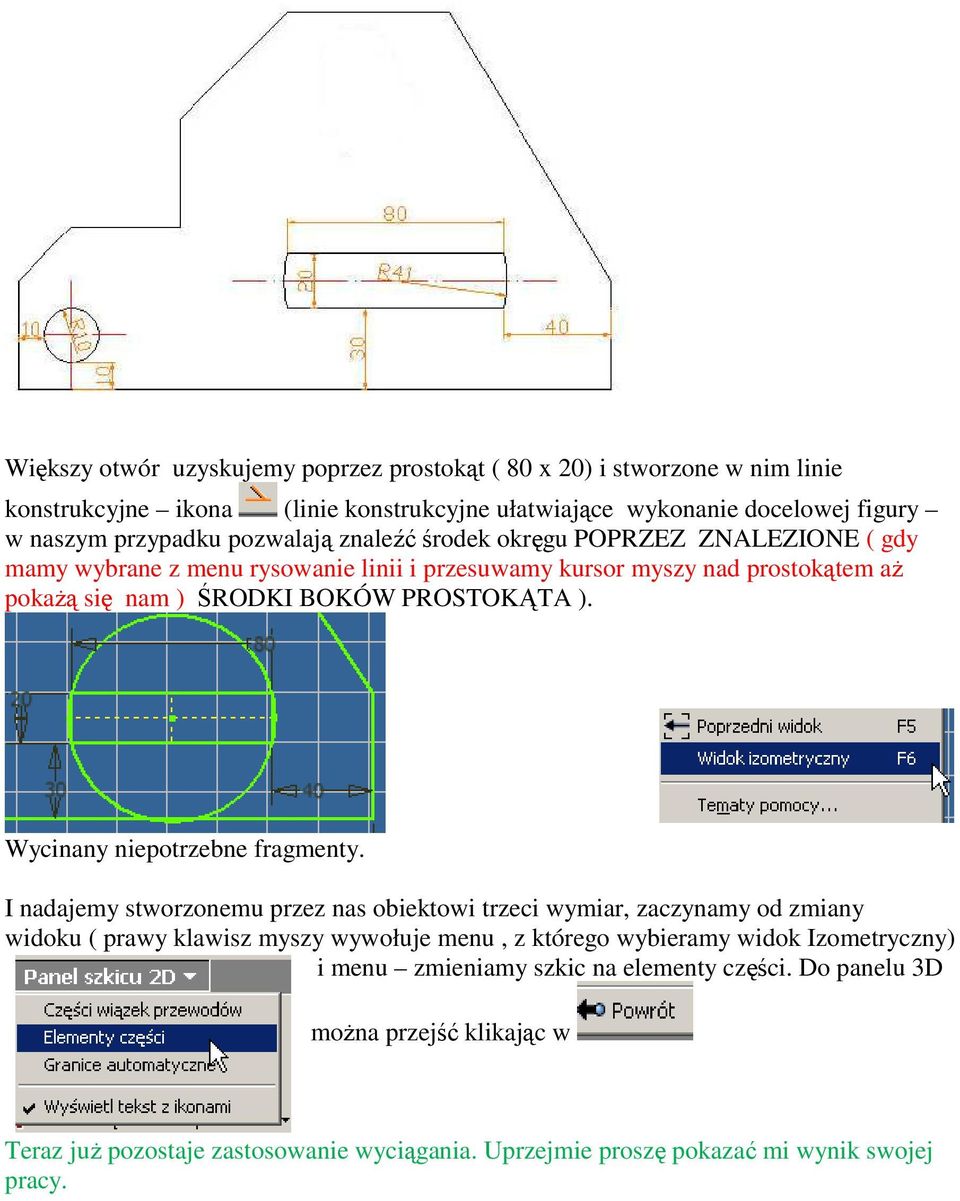 Wycinany niepotrzebne fragmenty.