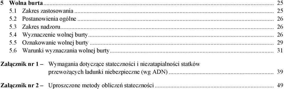 6 Warunki wyznaczania wolnej burty.