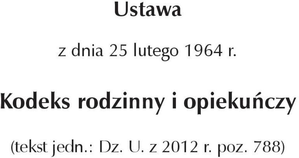 Kodeks rodzinny i