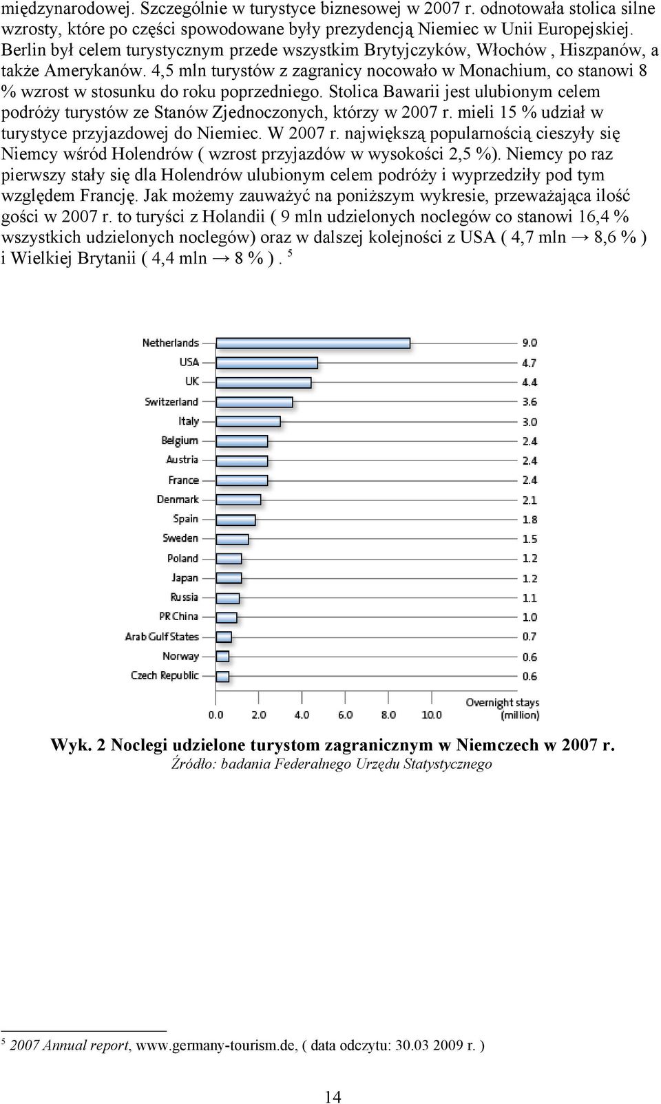 4,5 mln turystów z zagranicy nocowało w Monachium, co stanowi 8 % wzrost w stosunku do roku poprzedniego.