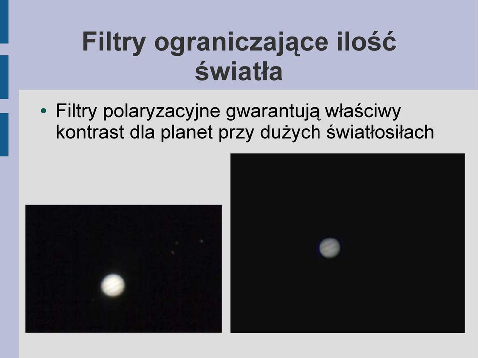 gwarantują właściwy kontrast