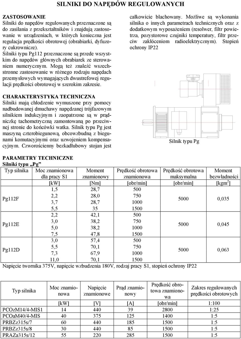 Mogą też znaleźć wszechstronne zastosowanie w różnego rodzaju napędach przemysłowych wymagających dwustrefowej regulacji prędkości obrotowej w szerokim zakresie.