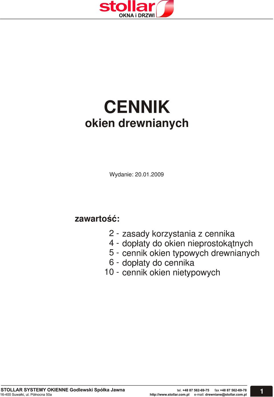 cennika dopłaty do okien nieprostokątnych cennik