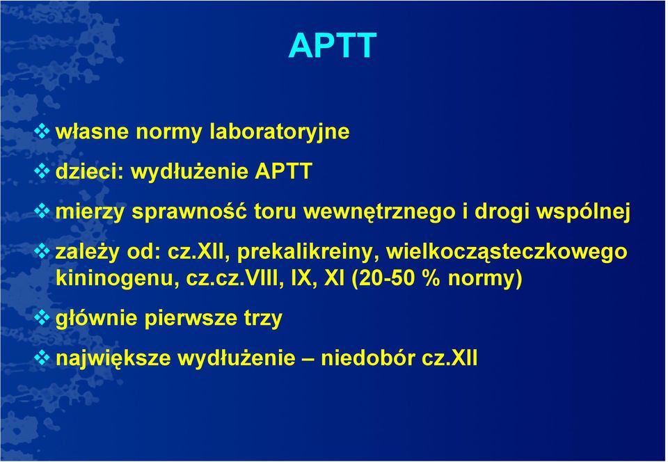 xii, prekalikreiny, wielkoczą