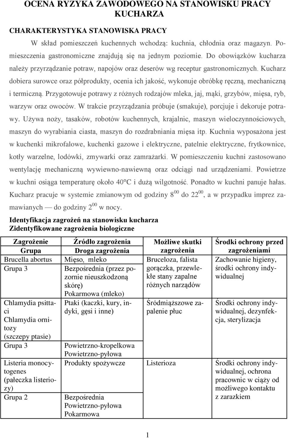 Kucharz dobiera surowce oraz półprodukty, ocenia ich jakość, wykonuje obróbkę ręczną, mechaniczną i termiczną.