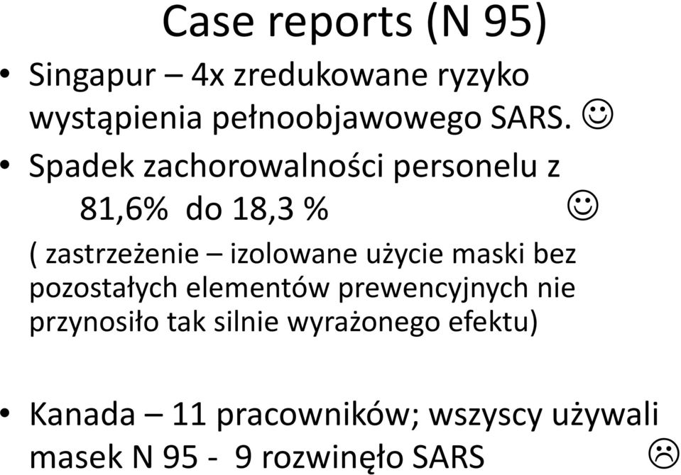 użycie maski bez pozostałych elementów prewencyjnych nie przynosiło tak silnie