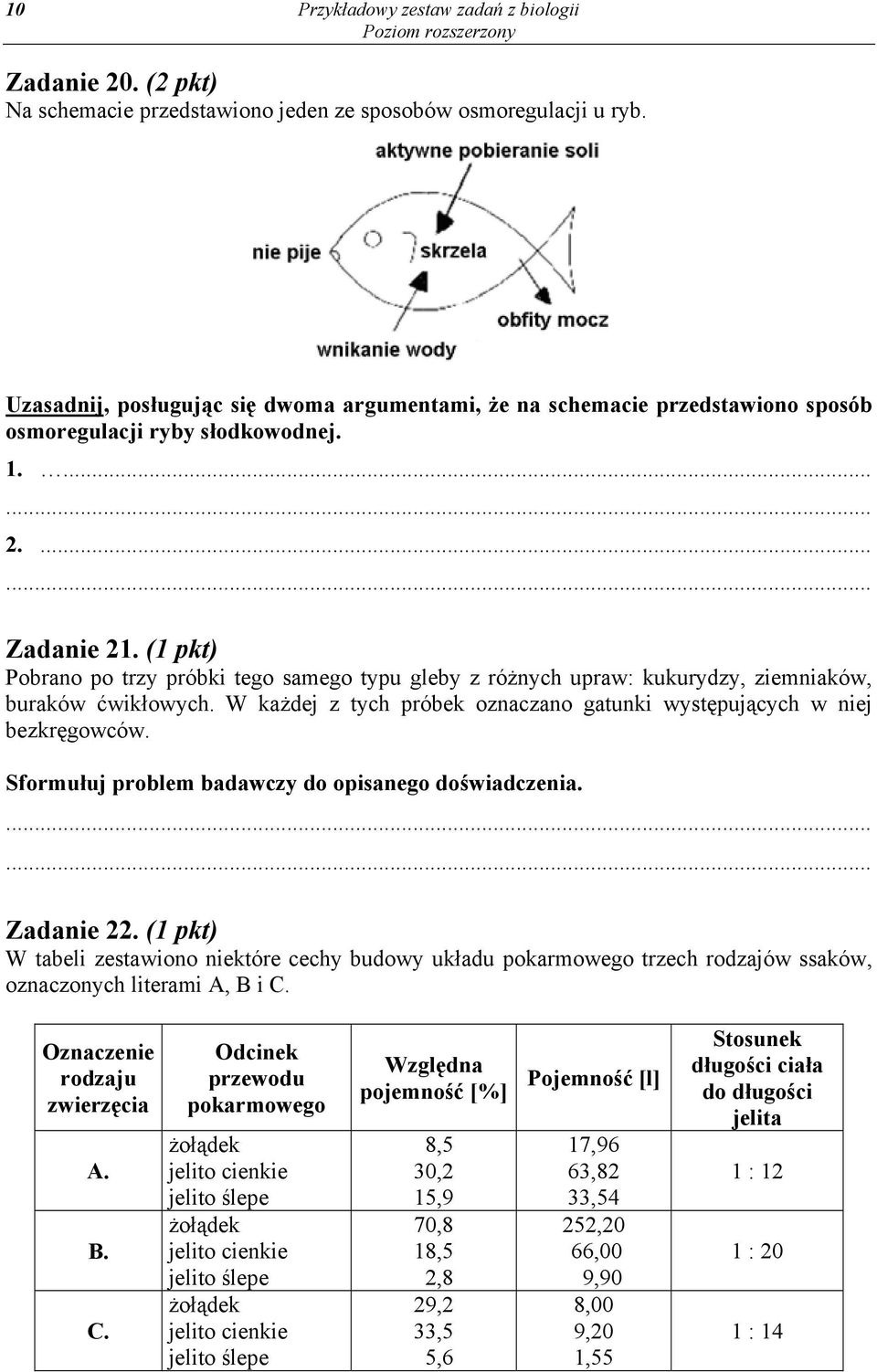 (1 pkt) Pobrano po trzy próbki tego samego typu gleby z różnych upraw: kukurydzy, ziemniaków, buraków ćwikłowych. W każdej z tych próbek oznaczano gatunki występujących w niej bezkręgowców.