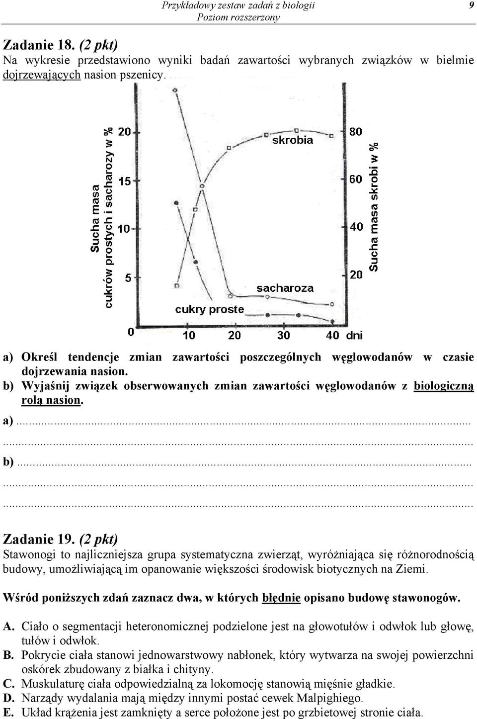 (2 pkt) Stawonogi to najliczniejsza grupa systematyczna zwierząt, wyróżniająca się różnorodnością budowy, umożliwiającą im opanowanie większości środowisk biotycznych na Ziemi.