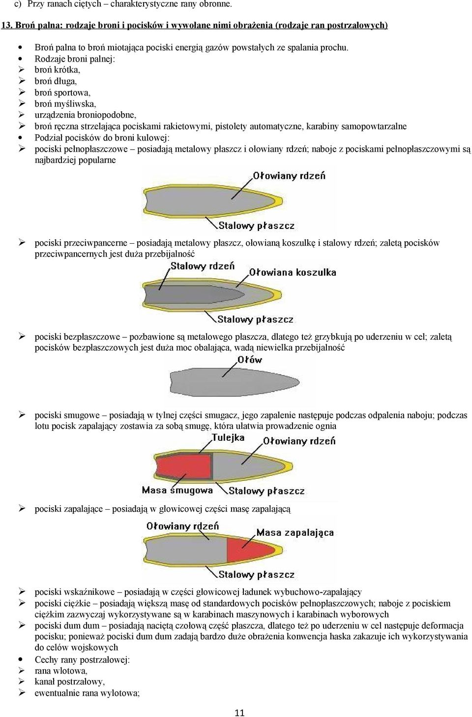 Rodzaje broni palnej: broń krótka, broń długa, broń sportowa, broń myśliwska, urządzenia broniopodobne, broń ręczna strzelająca pociskami rakietowymi, pistolety automatyczne, karabiny samopowtarzalne