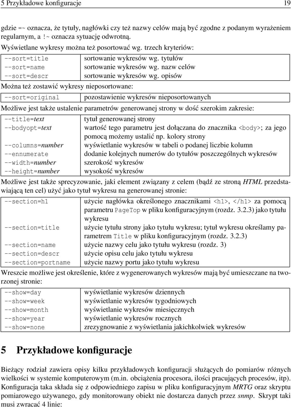 tytułów sortowanie wykresów wg. nazw celów sortowanie wykresów wg.