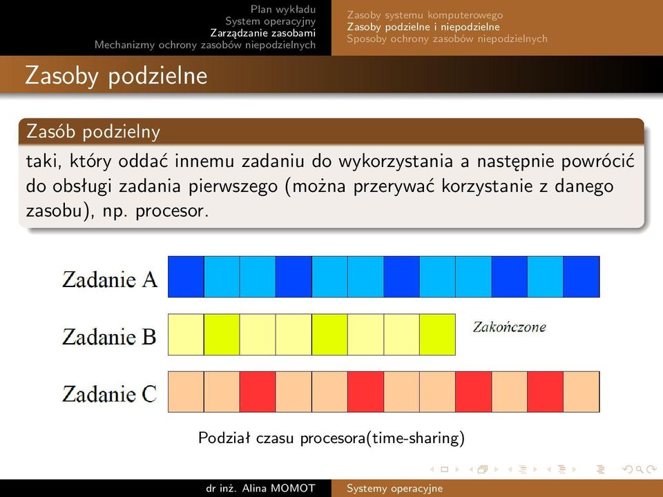 zadaniu do wykorzystania a następnie powrócić do obsługi zadania pierwszego (można