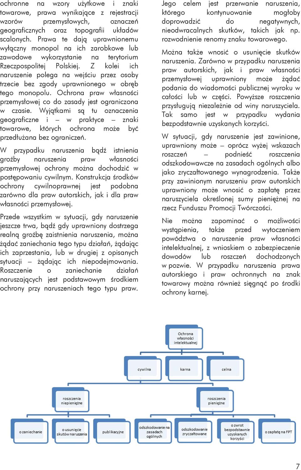 Z kolei ich naruszenie polega na wejściu przez osoby trzecie bez zgody uprawnionego w obręb tego monopolu. Ochrona praw własności przemysłowej co do zasady jest ograniczona w czasie.