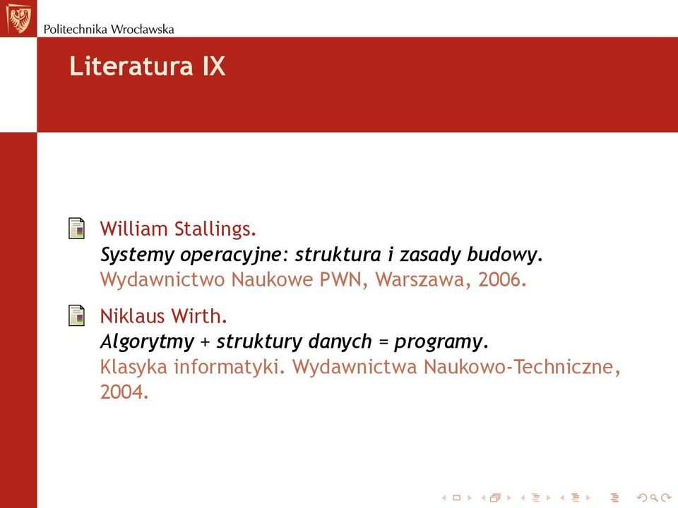 Wydawnictwo Naukowe PWN, Warszawa, 2006. Niklaus Wirth.