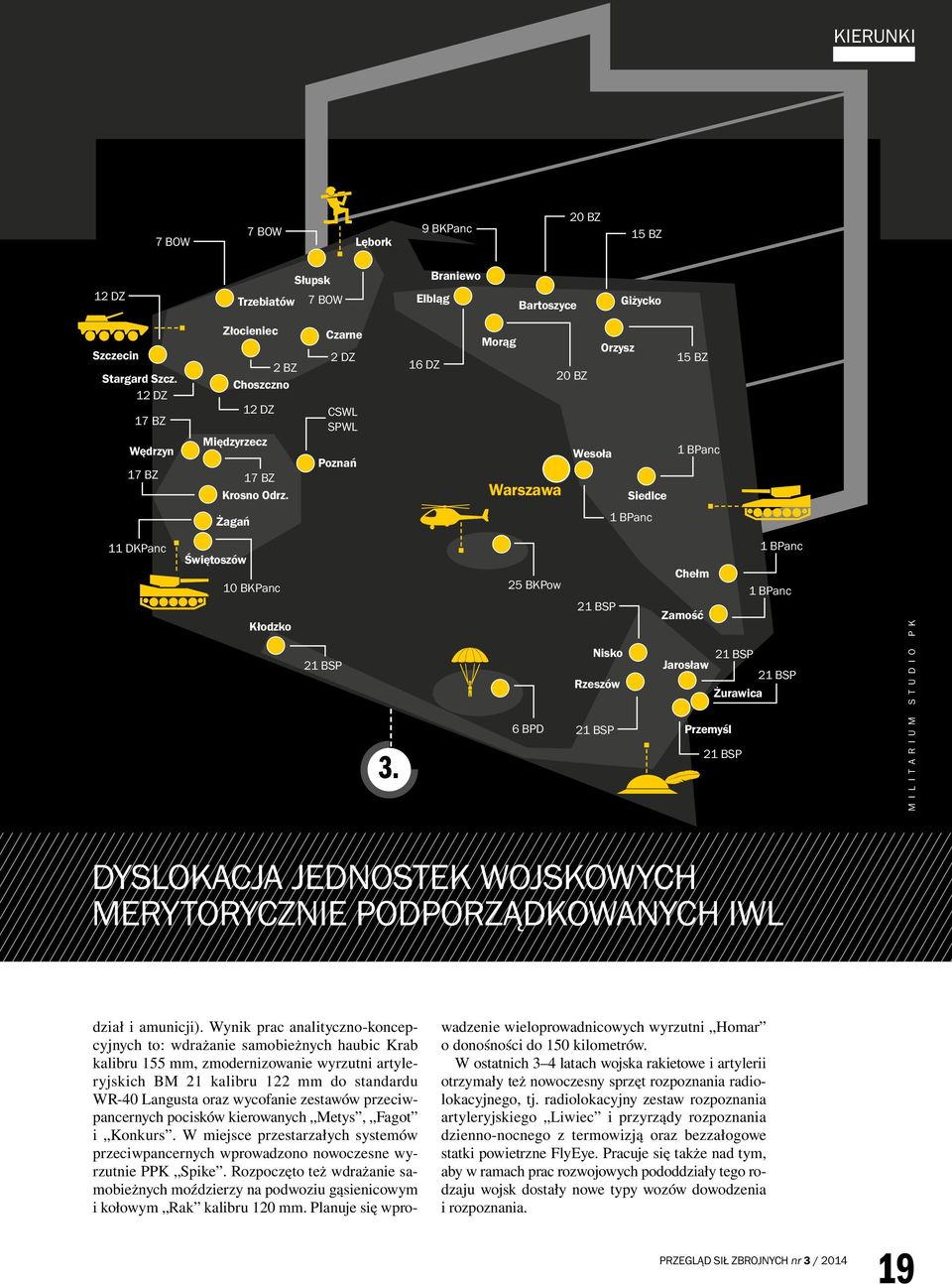 16 DZ Morąg Orzysz 20 BZ Warszawa Wesoła Siedlce 15 BZ 1 BPanc Żagań 1 BPanc 11 DKPanc Świętoszów 10 BKPanc Kłodzko 21 BSP 3.