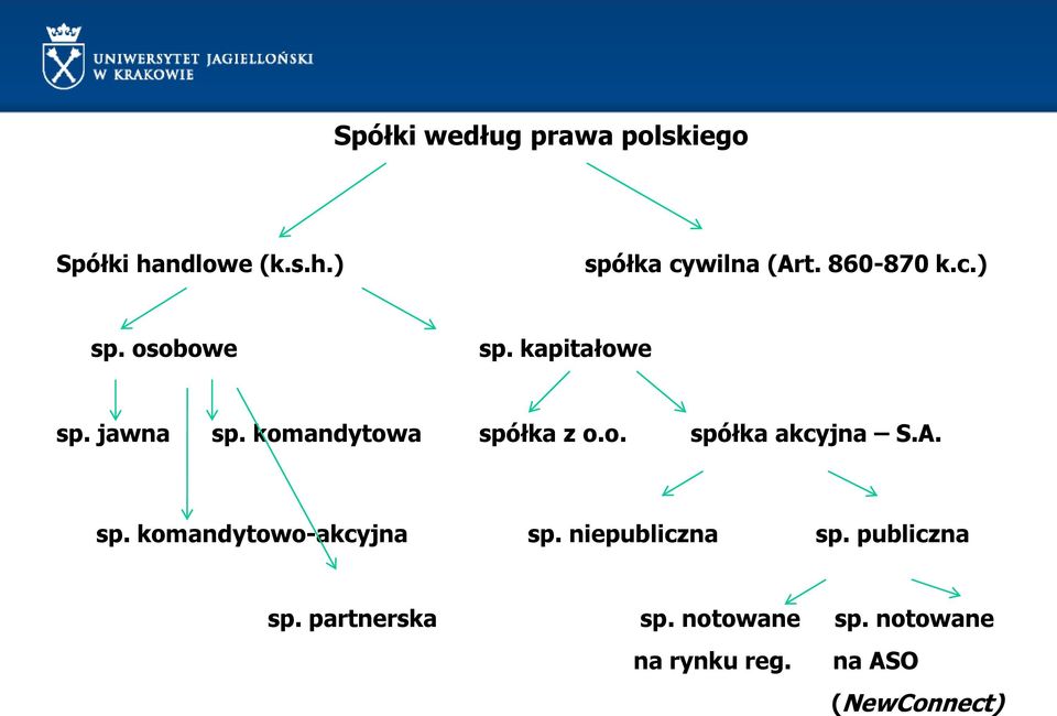 komandytowa spółka z o.o. spółka akcyjna S.A. sp. komandytowo-akcyjna sp.