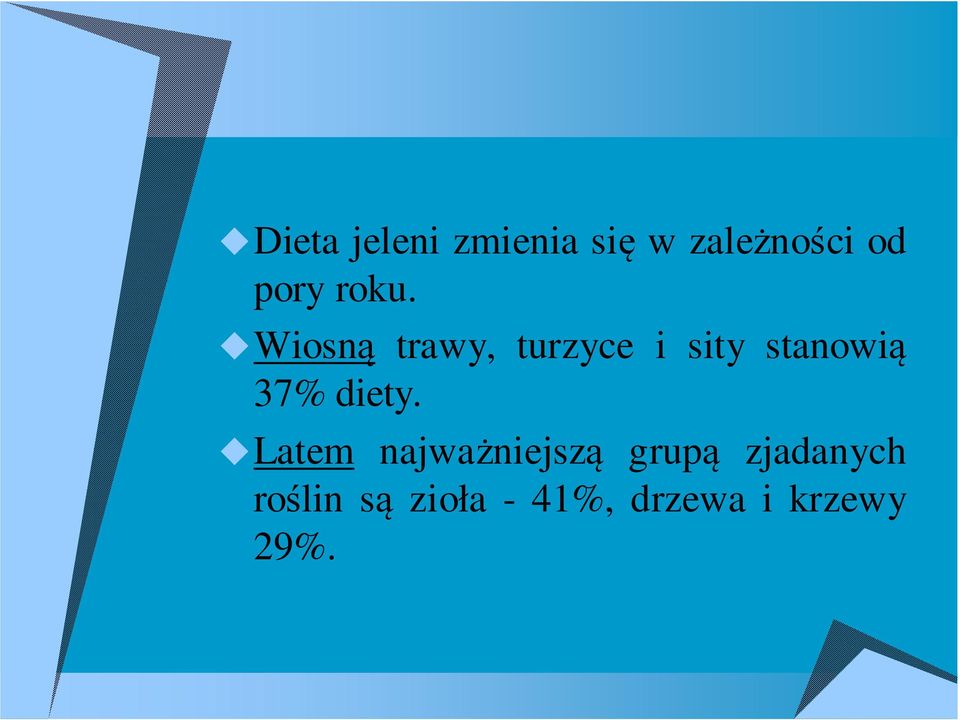 Wiosną trawy, turzyce i sity stanowią 37%