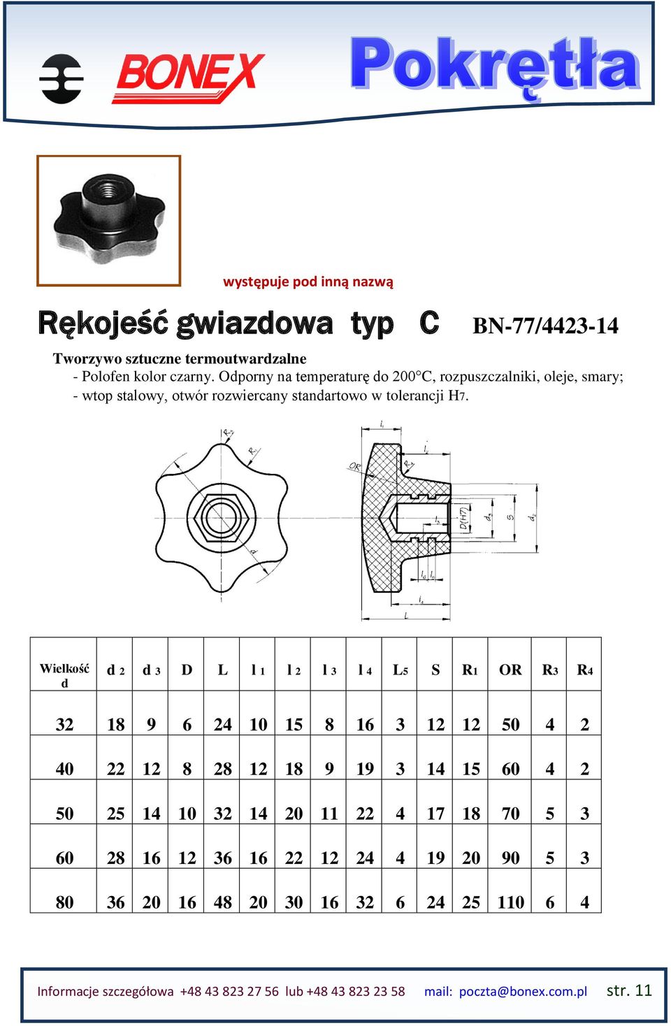 Wielkość d d 2 d 3 D L l 1 l 2 l 3 l 4 L5 S R1 OR R3 R4 32 18 9 6 24 10 15 8 16 3 12 12 50 4 2 40 22 12 8 28 12 18 9 19 3 14 15 60 4 2 50 25