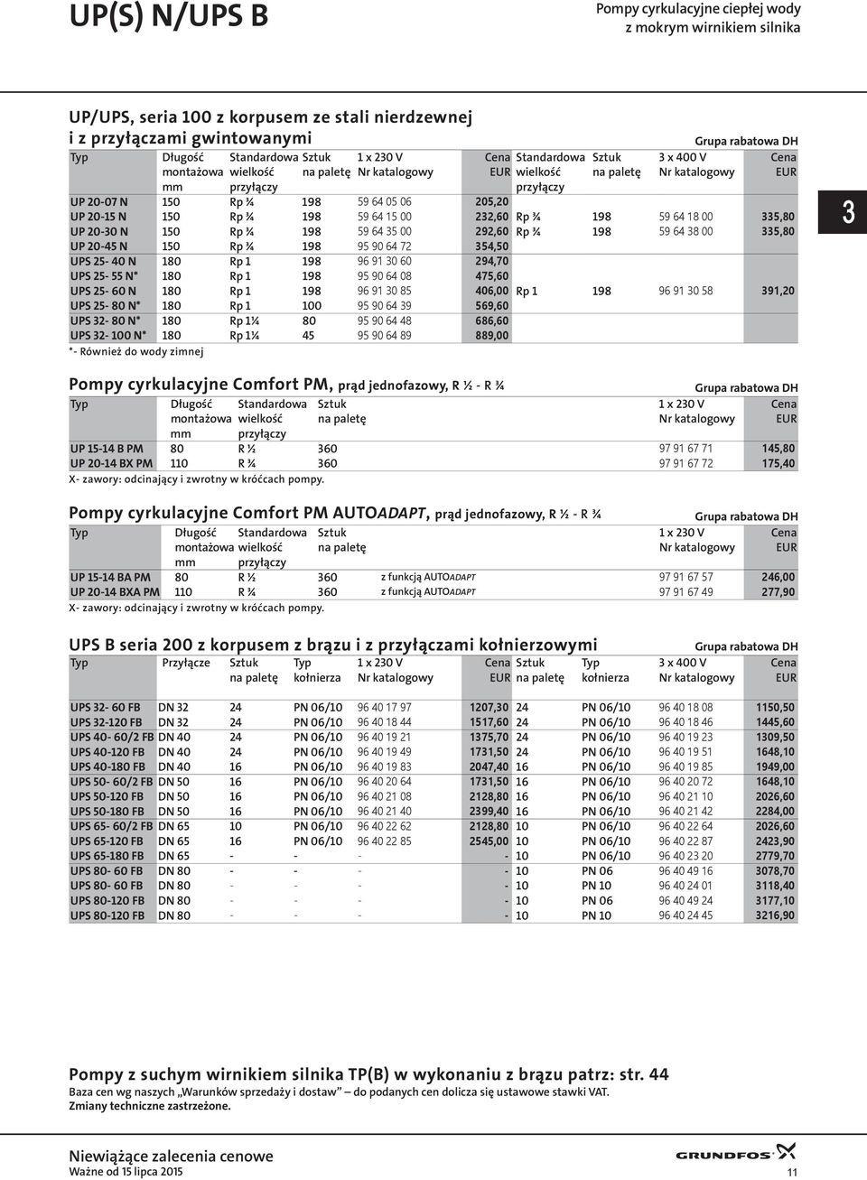 N 150 Rp ¾ 198 59 64 15 00 232,60 Rp ¾ 198 59 64 18 00 335,80 UP 20-30 N 150 Rp ¾ 198 59 64 35 00 292,60 Rp ¾ 198 59 64 38 00 335,80 UP 20-45 N 150 Rp ¾ 198 95 90 64 72 354,50 UPS 25-40 N 180 Rp 1