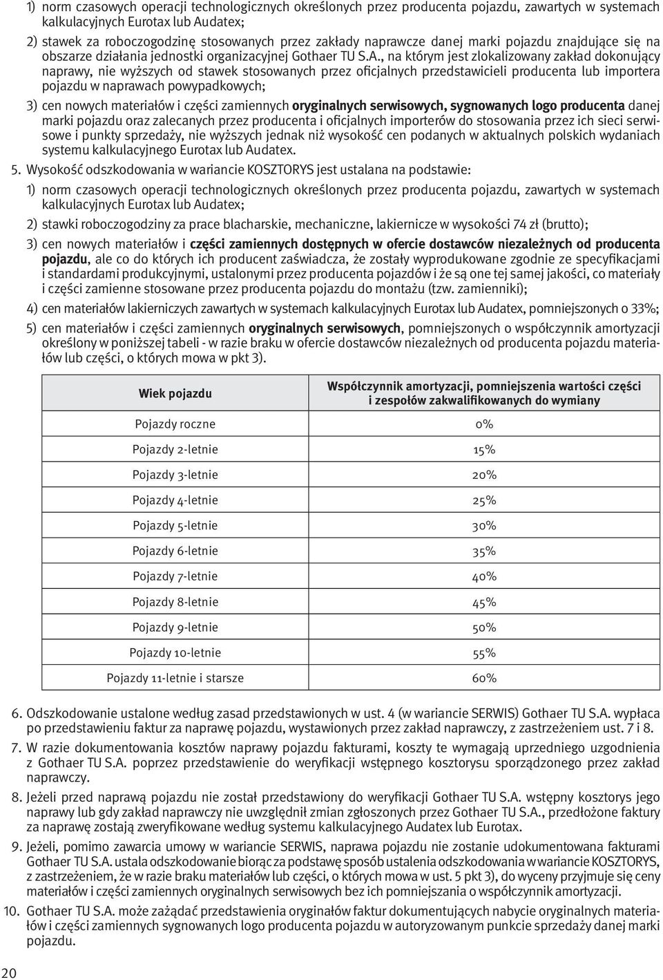 , na którym jest zlokalizowany zakład dokonujący naprawy, nie wyższych od stawek stosowanych przez oficjalnych przedstawicieli producenta lub importera pojazdu w naprawach powypadkowych; 3) cen