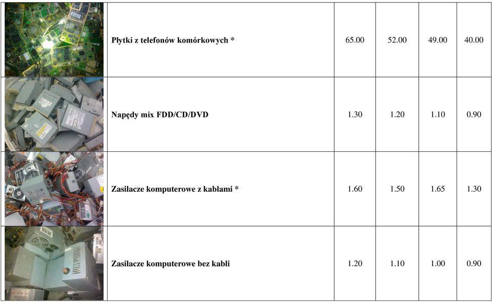 90 Zasilacze komputerowe z kablami * 1.60 1.50 1.