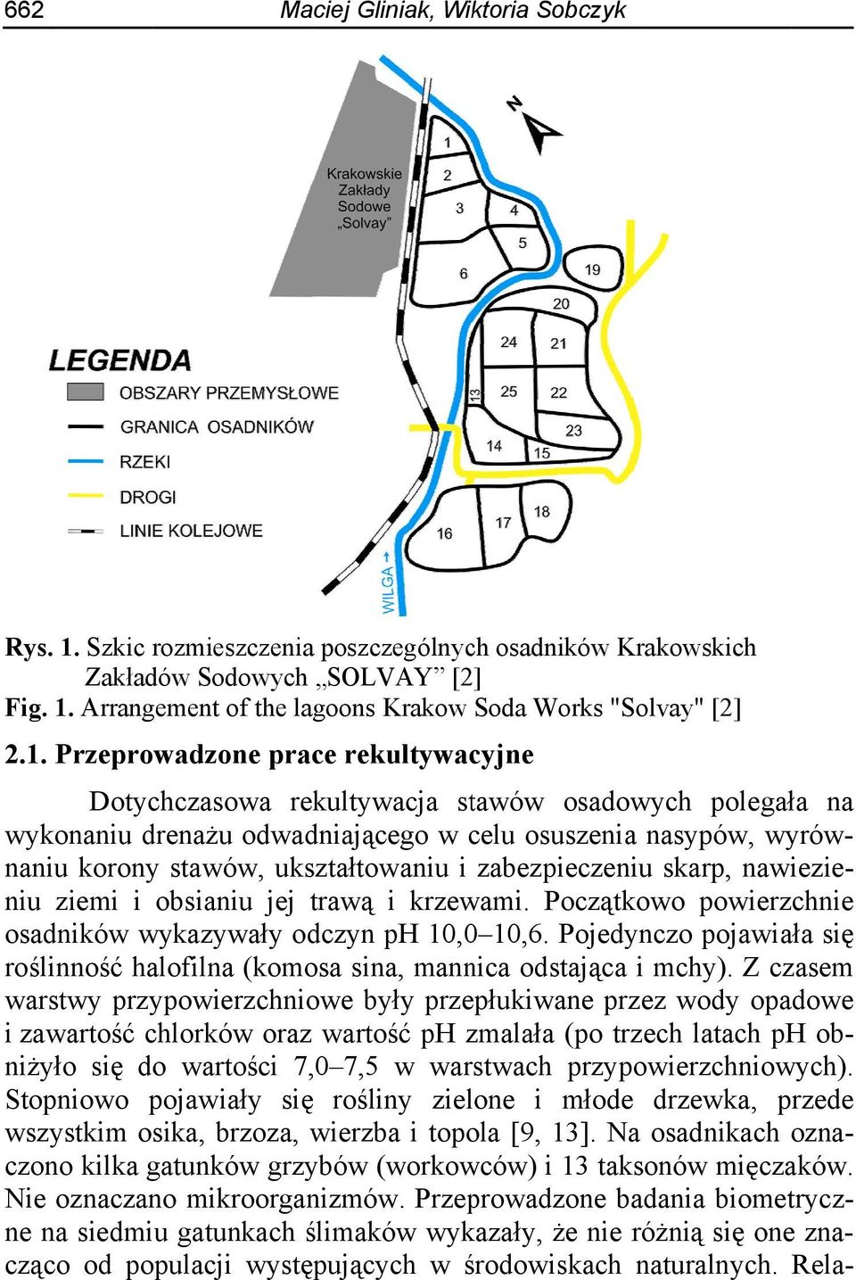 zabezpieczeniu skarp, nawiezie- osadników wykazywały odczyn ph 10,0 10,6. Pojedynczo pojawiała się niu ziemi i obsianiu jej trawą i krzewami.