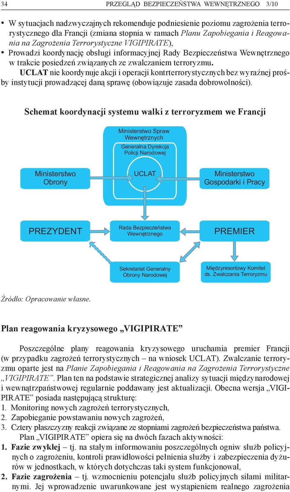 UCLAT nie koordynuje akcji i operacji kontrterrorystycznych bez wyraźnej prośby instytucji prowadzącej daną sprawę (obowiązuje zasada dobrowolności).