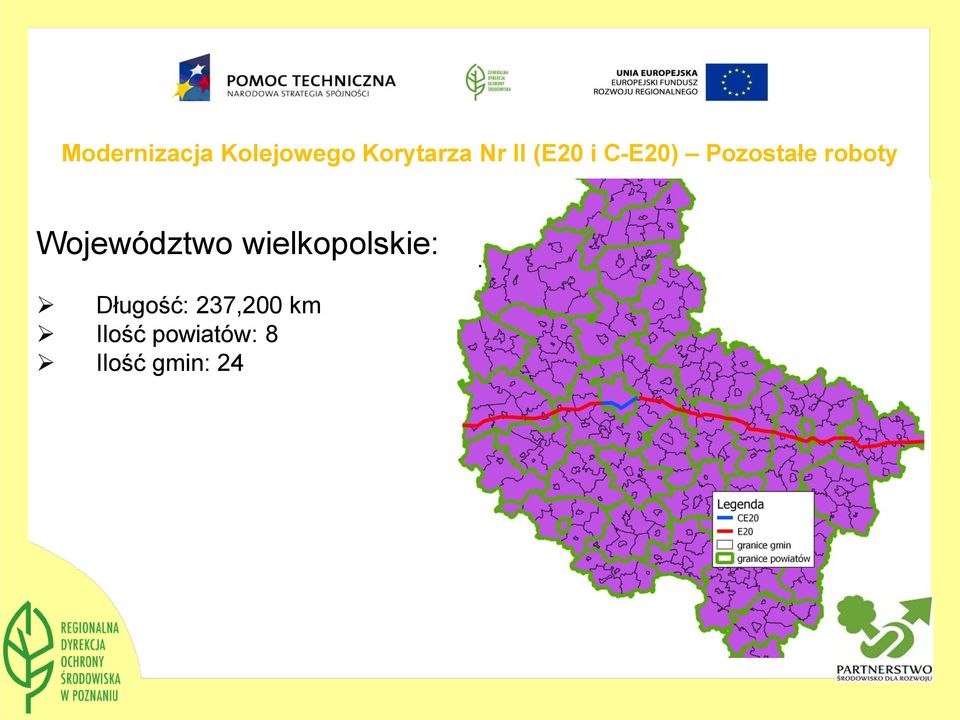 Województwo wielkopolskie: Długość: